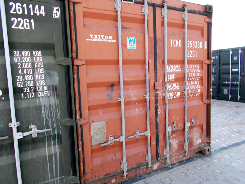 używany zielony kontener ISO 20'