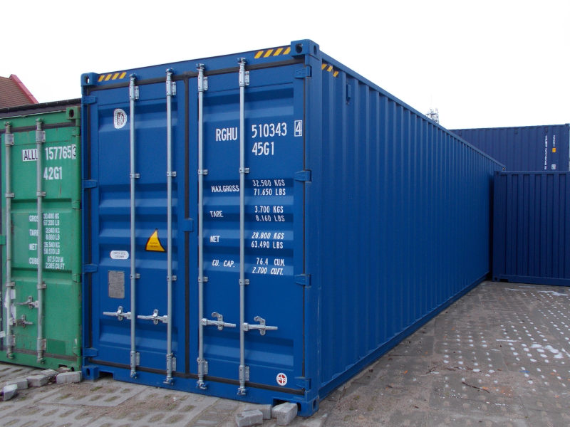 nowy niebieski kontener ISO 40 HC one-way