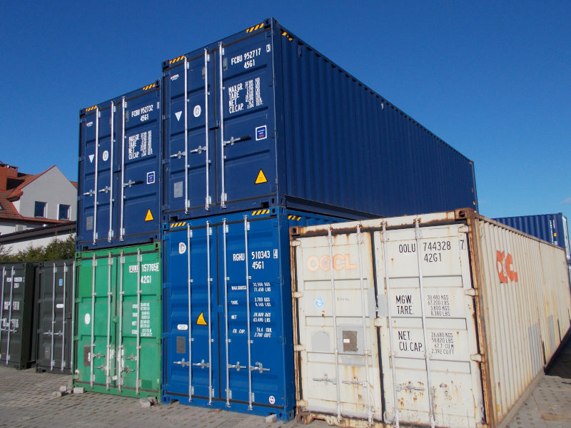 nowy niebieski kontener ISO 40 HC one-way